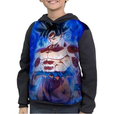 Imagem de Casaco Moletom Infantil Goku Super Sayajin Dbz Fanart - smoke, Preto, 