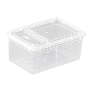 Imagem de IEUDNS Caixa de alimentação para répteis, gaiola transparente para habitat de terrário, recipiente portátil para incubação de sapos, lagartos e cobras, mini, Style a