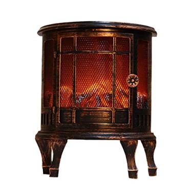 Imagem de YFSAN Lareira Lanterna de fogo carvão braseiro decoração, fogão de chamas som estalando chama chama cena de Natal shopping decoração janela USB lareira aquecedor de lanterna