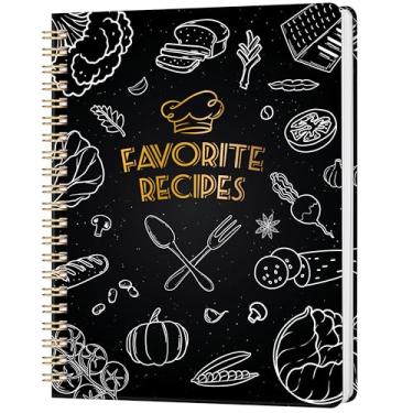 Imagem de Chopet Livro de receitas elegante para mais de 100 refeições apreciadas, caderno espaçoso de 21 x 28 cm para escrever em suas próprias receitas, caderno de receitas com folhas de adesivos, diário de