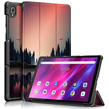 Imagem de Gylint Capa para Lenovo Tab K10 2021, capa dobrável ultrafina de couro PU com suporte para Lenovo Tab K10 2021 TB-X6C6 / M10 Plus (2ª geração) TB-X606F TB-X606X Tablet de 10,3 polegadas