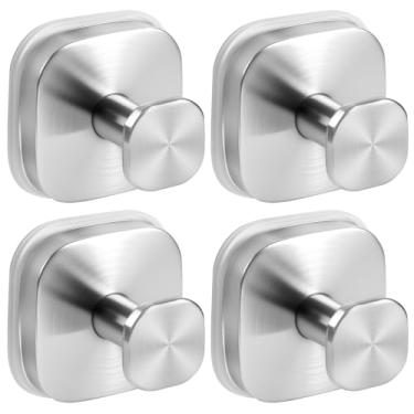 Imagem de VOSEPO Ganchos de ventosa para chuveiro, ganchos de toalha sem perfuração para banheiros, cozinha, porta de vidro, espelho, azulejo, ganchos de sucção de chuveiro para pendurar toalhas, roupão, bucha