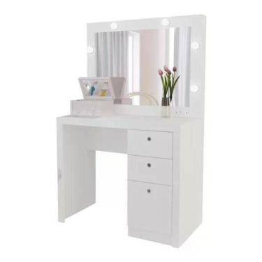 Imagem de Penteadeira Camarim 3 Gavetas Pe2010 Branca Tecno Mobili - QMOVI
