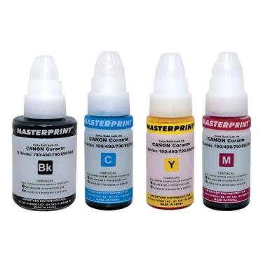 Imagem de Kit 4 Tintas Gi-190 Para Canon G1900 G3111 G3102 G3010 G3110 - Kora