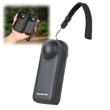 Imagem de CAPART Estojo de transporte portátil ABS com cordão de pulso para Insta360 X5 e X4, capa protetora de armazenamento de viagem tamanho mini