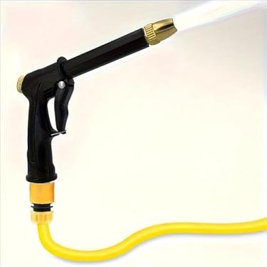 Imagem de Pistola de água de lavagem de carro de alta pressão, corpo de pistola de plástico, bocal de mangueira de água de jardim, chuveiro de jardim, ferramenta de irrigação multifuncional, limpeza poderosa