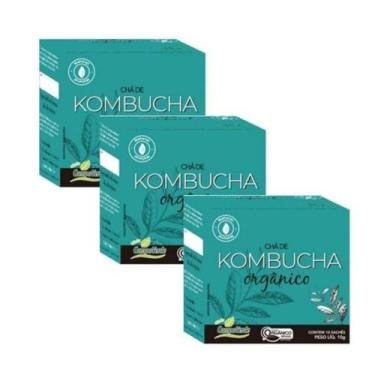 Imagem de 3 Caixas Chá kOMBUCHA 30 sachês orgânico Natural Campo Verde