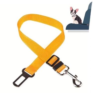 Imagem de Peitoral de carro de comprimento ajustável para cães e gatos, arnês de nylon para animais de estimação, acessórios para animais de estimação, amarelo