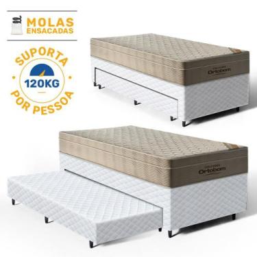 Imagem de Cama Box com Colchão Ortobom de Molas Ensacadas AirTech SpringPocket e