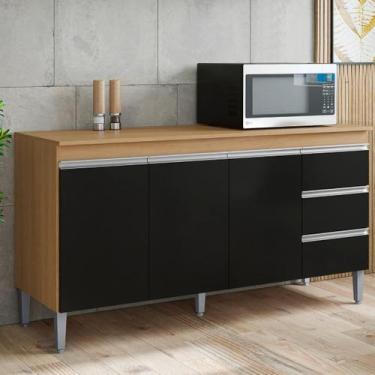 Imagem de Balcão de Cozinha Gabinete 150cm Andréia Sem Tampo AJL - AJL MÓVEIS, A