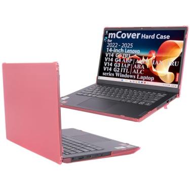 Imagem de mCover A capa é compatível apenas com Notebook Windows Lenovo V14 G2/G3/G4/G5 Series 2021-2025 de 14 polegadas (com dobradiça de 180°, não serve para nenhum outro modelo Lenovo) - Rosa