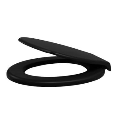 Imagem de Assento Sanitário Roma Confortável Oval Tampa de Privada de Vaso Universal Todas As Marcas(Preto)