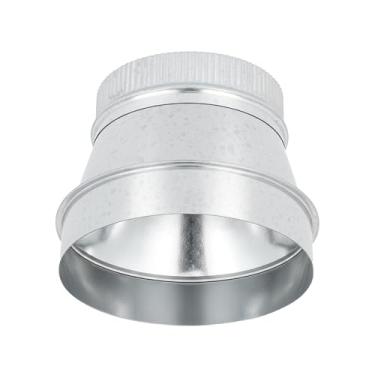Imagem de ZOWZEA Redutor de dutos de 20 a 15 cm, redutor de dutos de ar, aumentador, adaptador de duto de ar ou redutor de tubo de metal redondo para sistemas de ventilação de banheiro e cozinha