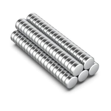 Imagem de Ímãs de neodímio JIUMAG N35 Mini 6x2mm 100 unidades redondos