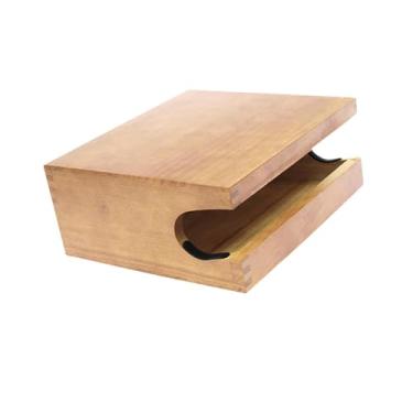 Imagem de Aymzbd Suporte de Parede para Bicicleta em Madeira, Prateleira para Guardar Bicicletas, para Decoração de Interiores, Elegante Suporte para Exibir Bicicletas, Cor Madeira