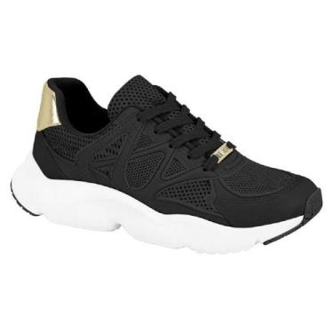 Imagem de Tenis vizzano casual ref 1440.107.30715 feminino, 38, Preto, Dourado