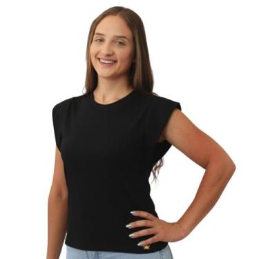 Imagem de Blusa Muscle Tee Canelada Casual Social Feminina Verão - Super Estilo,