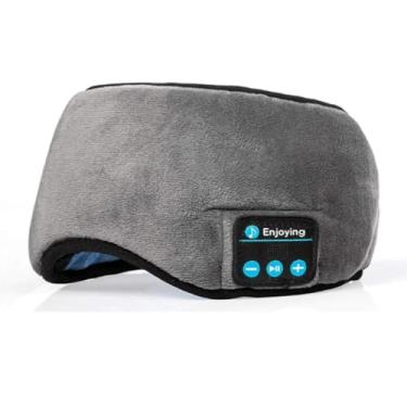 Imagem de Tapa Olho Máscara Dormir Fone De Ouvido Bluetooth Confortável (Cinza)