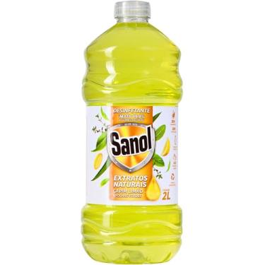 Imagem de Sanol Desinfetante Extratos Naturais Capim Limão & Folhas Verdes 2 Litros Amarelo