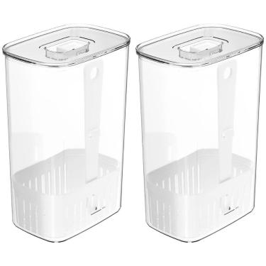 Imagem de 2X Pote Temperos 2,3L Organizador Geladeira Ou Clear Fresh