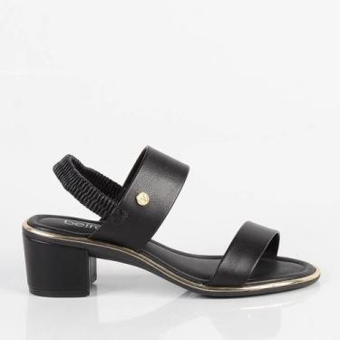 Imagem de Sandália beira rio conforto salto bloco 8379.221, Preto, 38