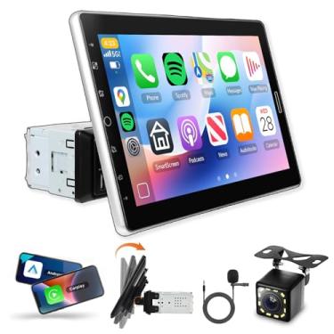 Imagem de Estéreo automotivo com tela sensível ao toque de 10,1 polegadas com Android Auto Carplay, tela sensível ao toque destacável IPS 1080p, Bluetooth, câmera de backup 12LED IP69K, rádio FM GPS, USB/AUX