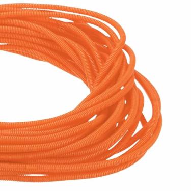 Imagem de DMiotech Tubo dividido de tear de fio de 30,5 m, protetores de cabo da Pet flexível para gerenciamento de cabos de conduíte para escritório, casa, jardim, laranja
