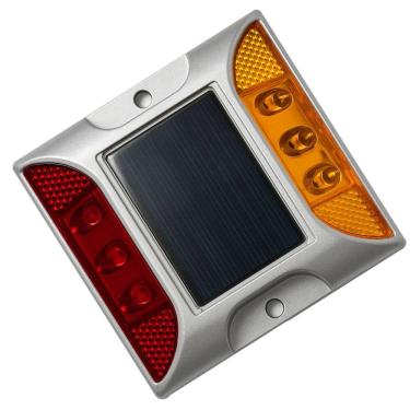 Imagem de Tacha Sinalizador Solar Viario Olho de Gato Sinalizaçao Estrada Rua Rodovia Obra Transito Sinal Pavimentaçao Rua