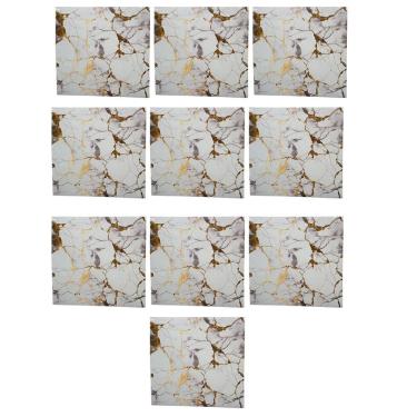Imagem de Placa Adesiva Marmore 3D Kit 10 uni Autocolante Obra Reforma Moderno Casa Cozinha Banheiro Quarto Sala Ambiente