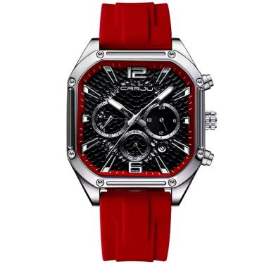 Imagem de Relógio Esportivo Masculino Quartzo Pulseira de Silicone Impermeavel 3atm