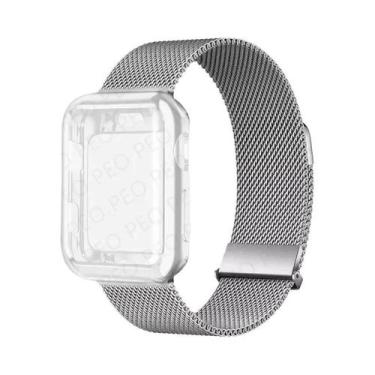 Imagem de Pulseira De Metal Com Fecho Magnético Para Apple Watch, 45mm 44mm 38mm