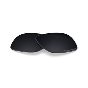 Imagem de BLAZERBUCK Lentes de reposição polarizadas anti-sal e peça de nariz para óculos de sol Oakley Contrail OO4147, Preto - Polarizado, 0