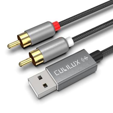 Imagem de Cabo de áudio USB para RCA Cubilux com DAC de 384 kHz/24 bits de 6 pés