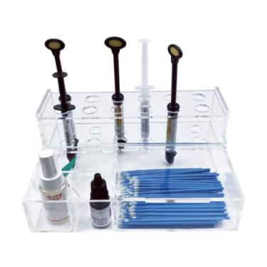 Imagem de SENLIN DENTAL Dental Composite Seringa Organizador, transparente Multi-Function Acrílico Dentes Seringa Suporte para Resina Seringas Adesivas Brush Dispenser Colocação Rack Ferramenta (Médio)