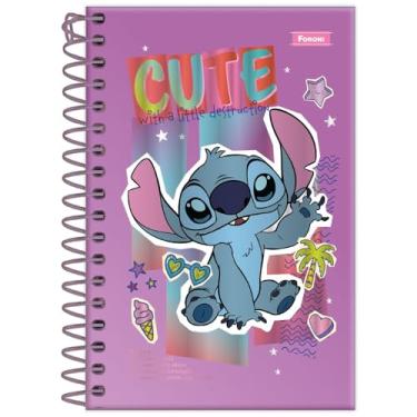 Imagem de Caderneta 1/8 Espiral Capa Dura 100x150mm 80 Folhas Stitch Capa C Foroni