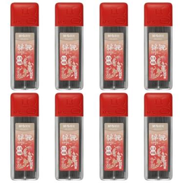 Imagem de PATIKIL 800 peças de grafite mecânico HB, refil de grafite preto de 0,5 mm, refil de lápis resistente à quebra para materiais de escrita, vermelho/azul