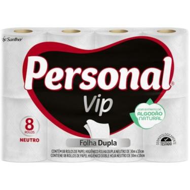 Imagem de Papel Higiênico Neutro Vip Personal 8 Rolos de 30m