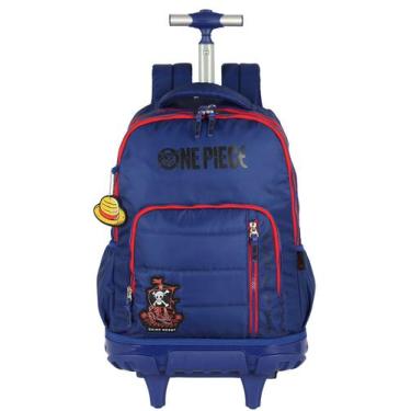 Imagem de Mochila Escolar ONE PIECE Costas e Rodas Luxo Original - Luxcel, azul