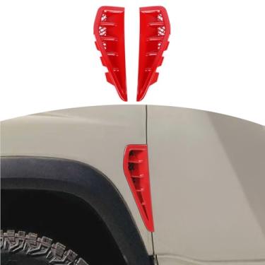 Imagem de JOSHELA Para RAM TRX Fender Vent Trim Cover Fit for RAM TRX 2018-Present Red Exterior Accessories 2pcs