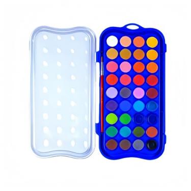 Imagem de Kit de pintura em aquarela, equipado com pincéis de tinta aquarela de 12 cores, kit de pintura aquarela para iniciantes (36 cores de pigmento único)