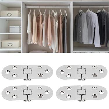 Imagem de Dobradiça de aba de 180 graus, dobradiças de mesa dobráveis de liga de zinco premium, espessura de 2,2 mm, fechamento aberto de 30.000, para tampos de mesa dobráveis, mesas de máquina de costura