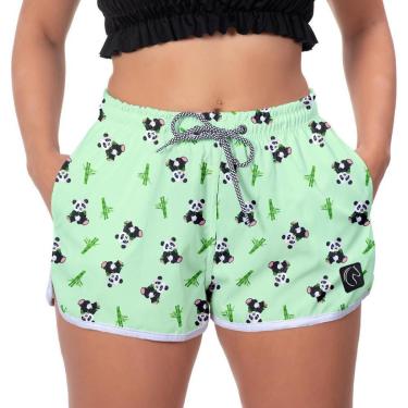 Imagem de Short Praia Feminino W2 Panda Bambu Estampado Academia Caminhada Corrida Qualidade-Feminino