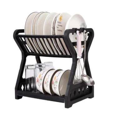 Imagem de Escorredor duplo porta pratos 2 andares copo gancho - Yeet