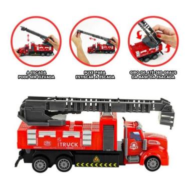 Imagem de Caminhão De Bombeiro c/ Controle Remoto Luzes Mega City Emergência - B