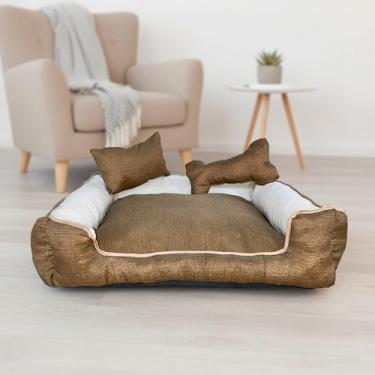 Imagem de Cama Pet Extra Grande Gorgopet – Impermeável e Confortável para Cães de Porte Grande (Cacau)