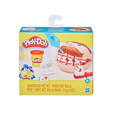 Imagem de Play-Doh Massinha de Modelar Infantil, Mini kit Brincando de Dentista - conjunto de massinha com acessórios e 2 potes, presente de Natal para crianças a partir de 3 anos