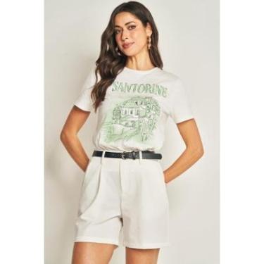 Imagem de CAMISETA T-SHIRT ESTAMPA ILUSTRATIVA DOCE TRAMA-Feminino