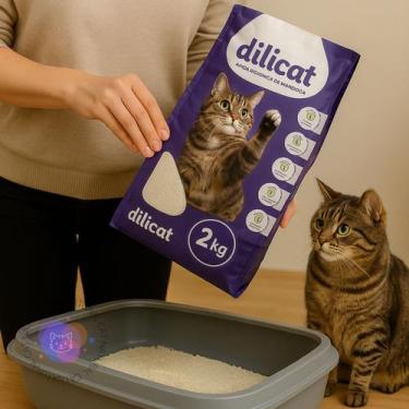 Imagem de Areia para Gato Dilicat Mandioca Natural 16k Economia e Praticidade