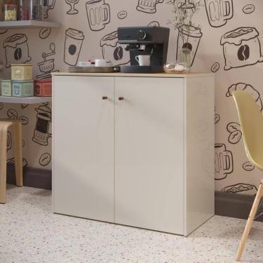 Imagem de Aparador Buffet Balcão Cantinho do Café Smart 2 Portas e 1 Prateleira