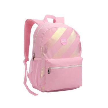 Imagem de Mochila Costas Juvenil Feminina Escolar C/ Detalhe Brilhante - Seanite